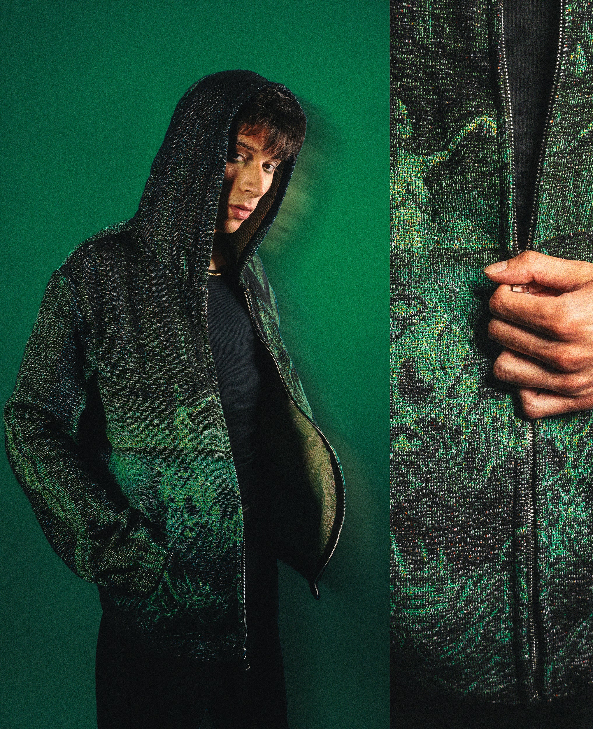 'DECEPTION' ZIP-UP HOODIE