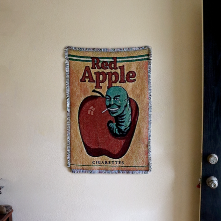 RED APPLE WOVEN WALL ART