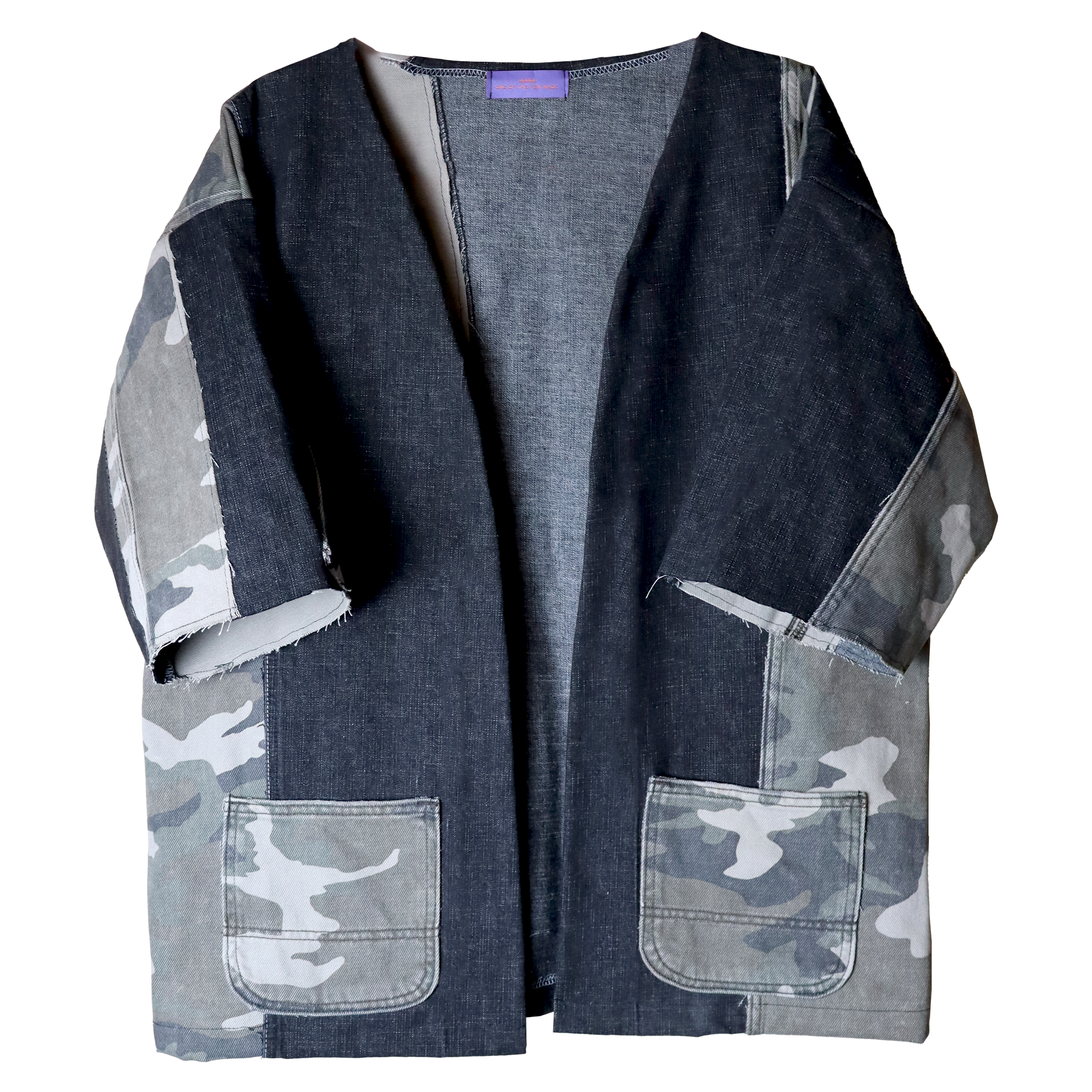 DENIM PANTS SHIRT (CAMO/BLACK) - L/XL